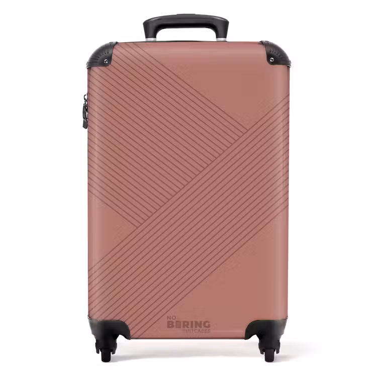 Suitcase - Minimal - Crossing lines on warm terracota — 1