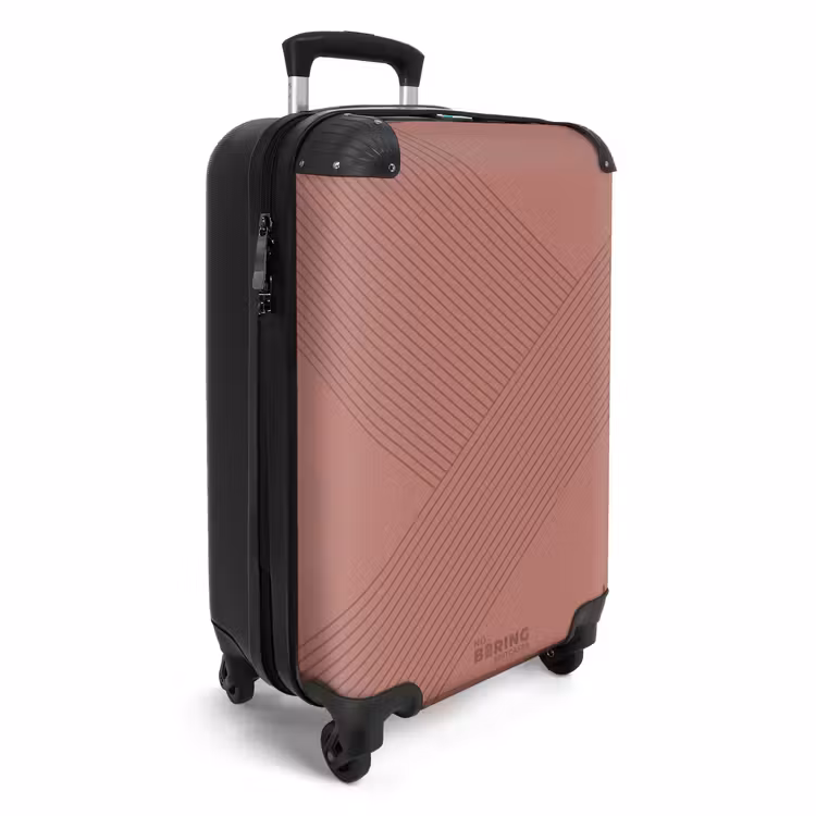 Suitcase - Minimal - Crossing lines on warm terracota — 4