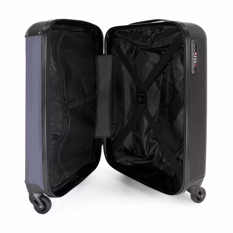 Suitcase - Minimal - Gray-blue with black stripe — 3