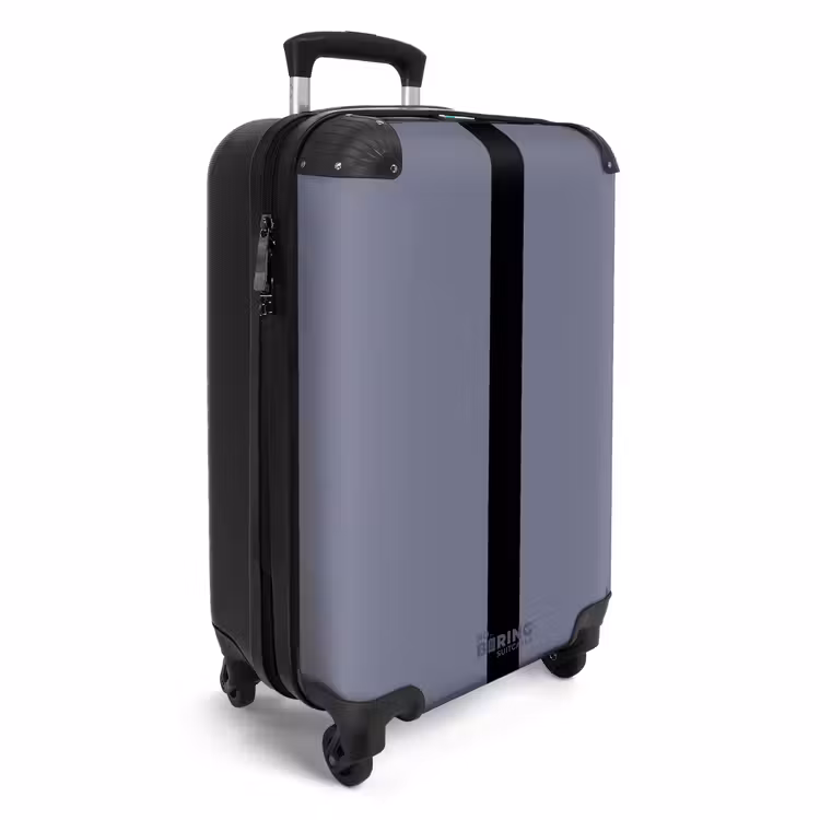 Suitcase - Minimal - Gray-blue with black stripe — 4