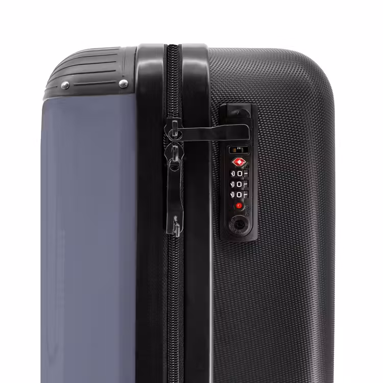 Suitcase - Minimal - Gray-blue with black stripe — 5