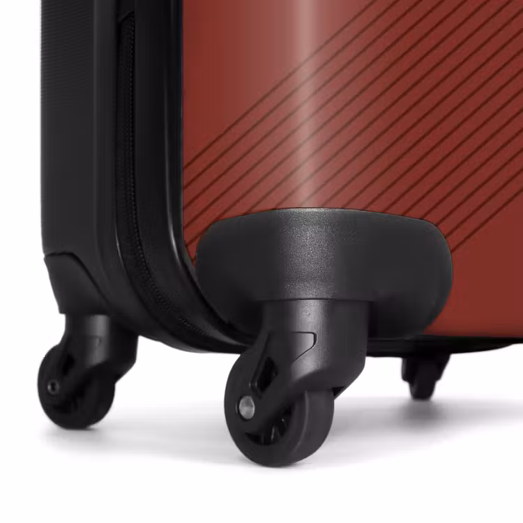 Suitcase - Minimal - Intersecting lines on deep bordeaux — 6