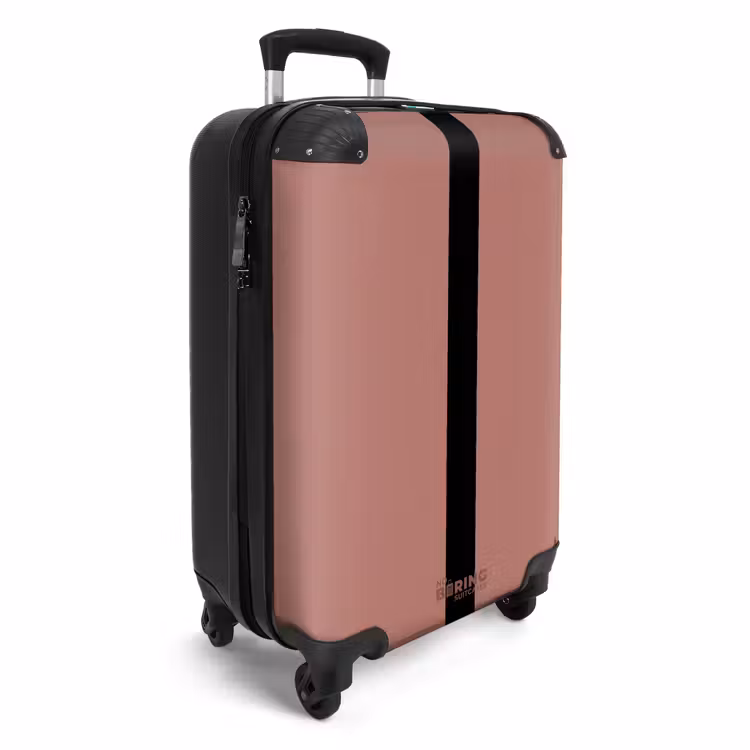 Suitcase - Minimal - Rosewood with black stripe — 4