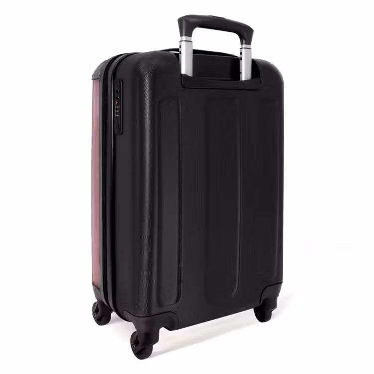 Suitcase - Minimal - Soft old pink with black stripe — 2