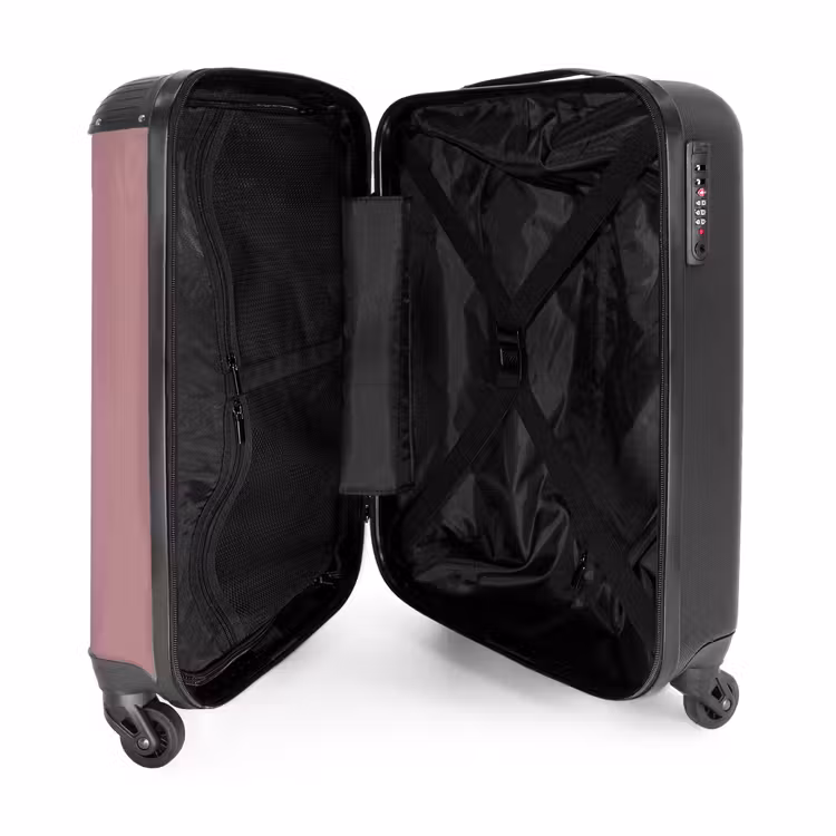 Suitcase - Minimal - Soft old pink with black stripe — 3
