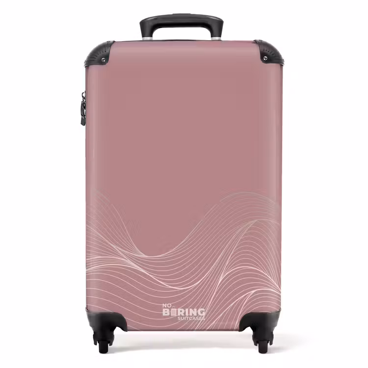 Suitcase - Minimal - Soft old pink with waves — 1