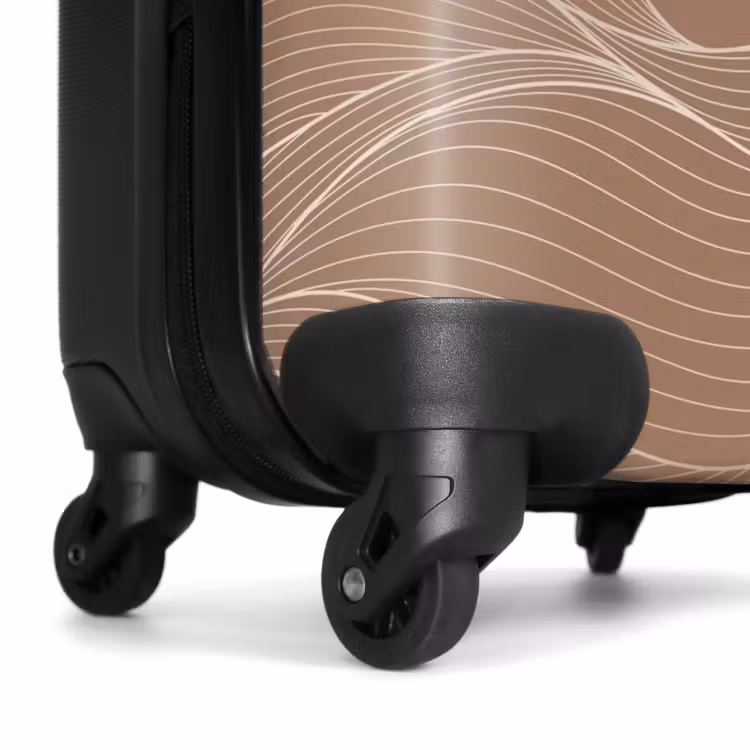 Suitcase - Minimal - Warm brown with waves — 6