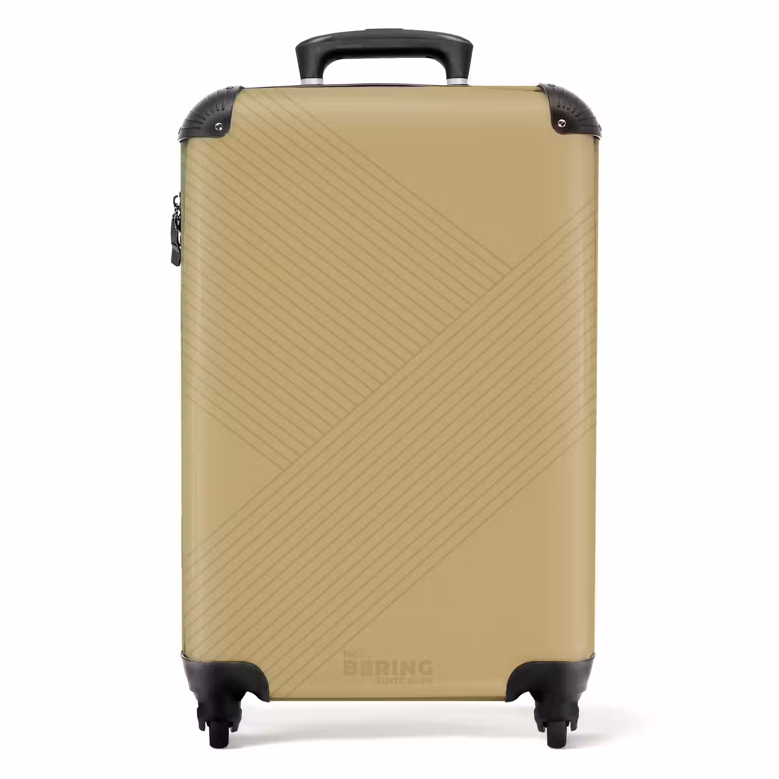 Suitcase - Minimal - Crossing lines on sand gold — 1