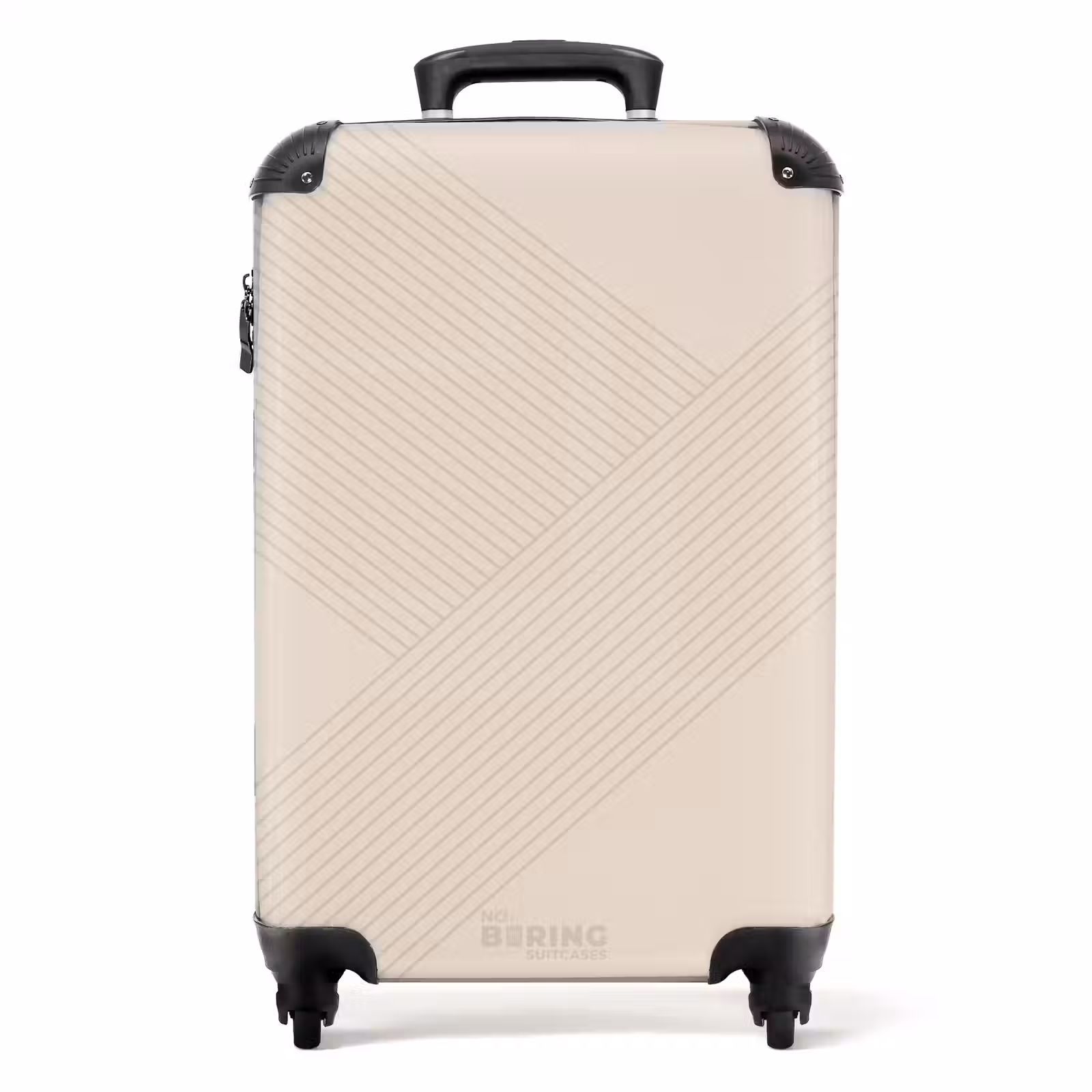 Suitcase - Minimal - Crossing lines on warm beige — 1