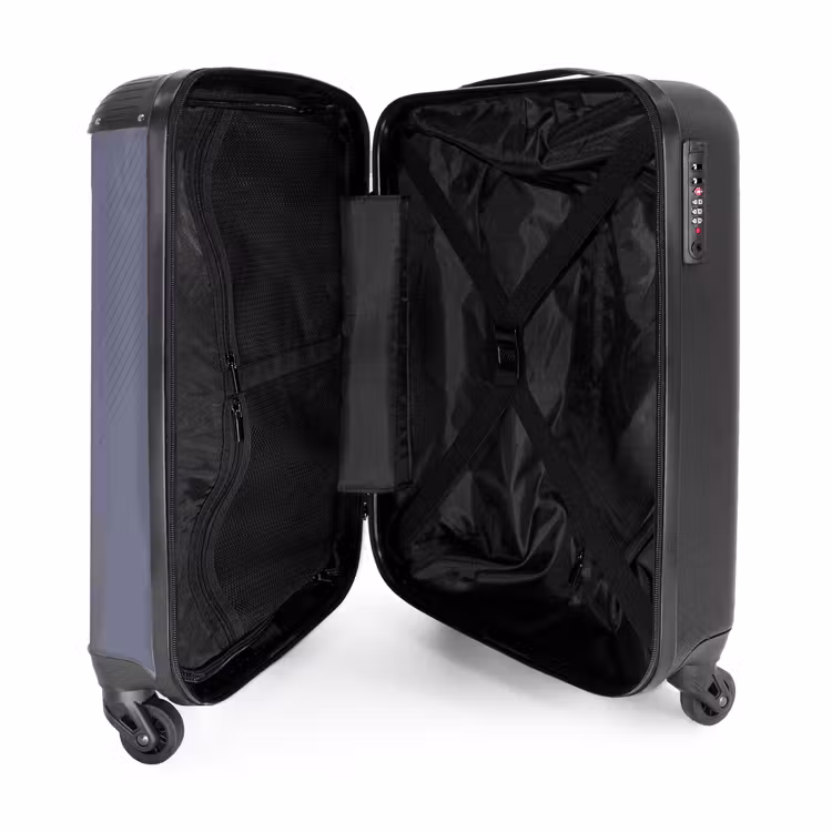 Suitcase - Minimal - Crossing lines on slate gray — 3