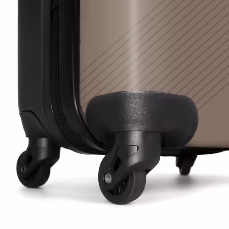 Suitcase - Minimal - Crossing lines on taupe brown — 6