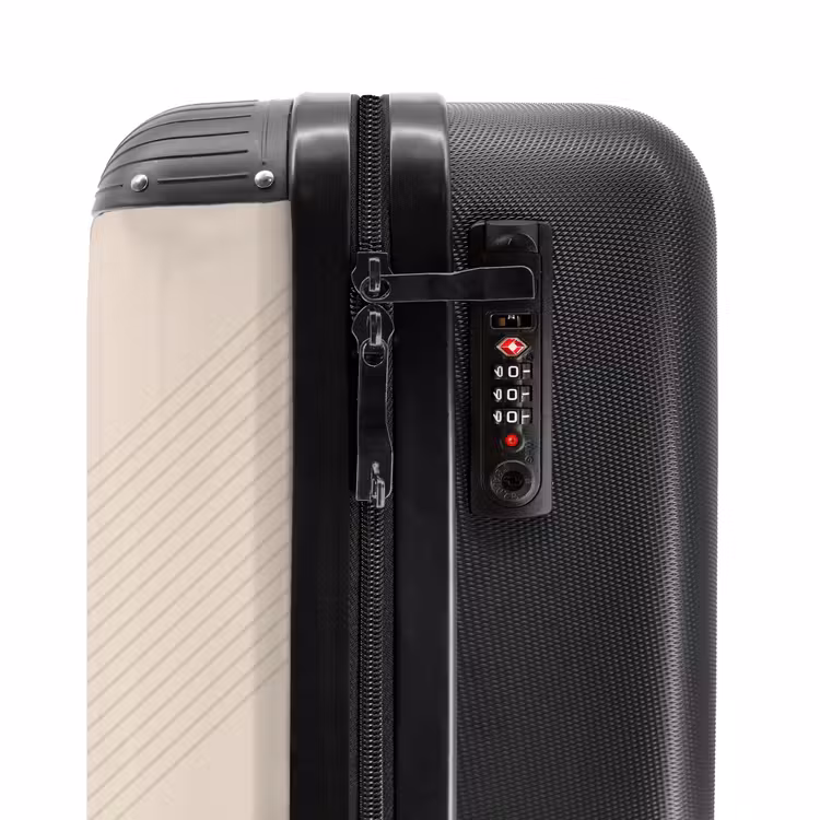 Suitcase - Minimal - Crossing lines on warm beige — 5