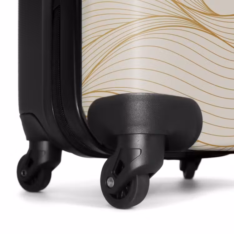 Suitcase - Minimal - Light beige with gold stripes — 6