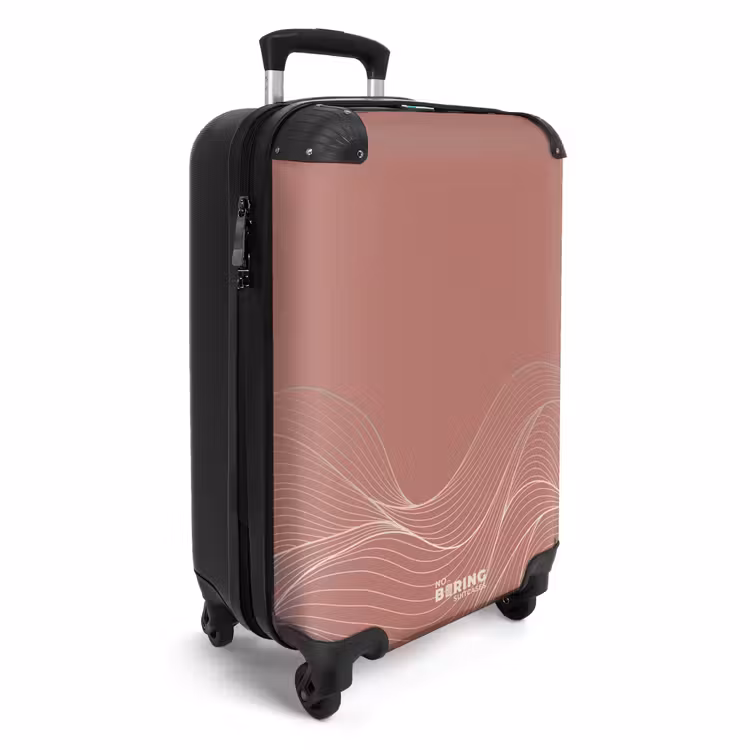 Suitcase - Minimal - Rosewood with waves — 4