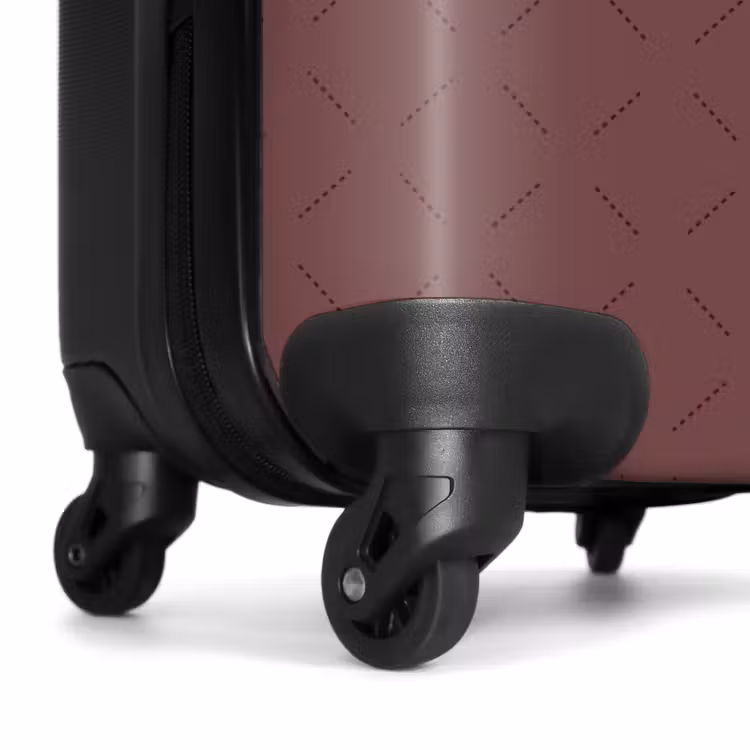 Suitcase - Minimal - Subtle Pattern Chestnut Brown — 6