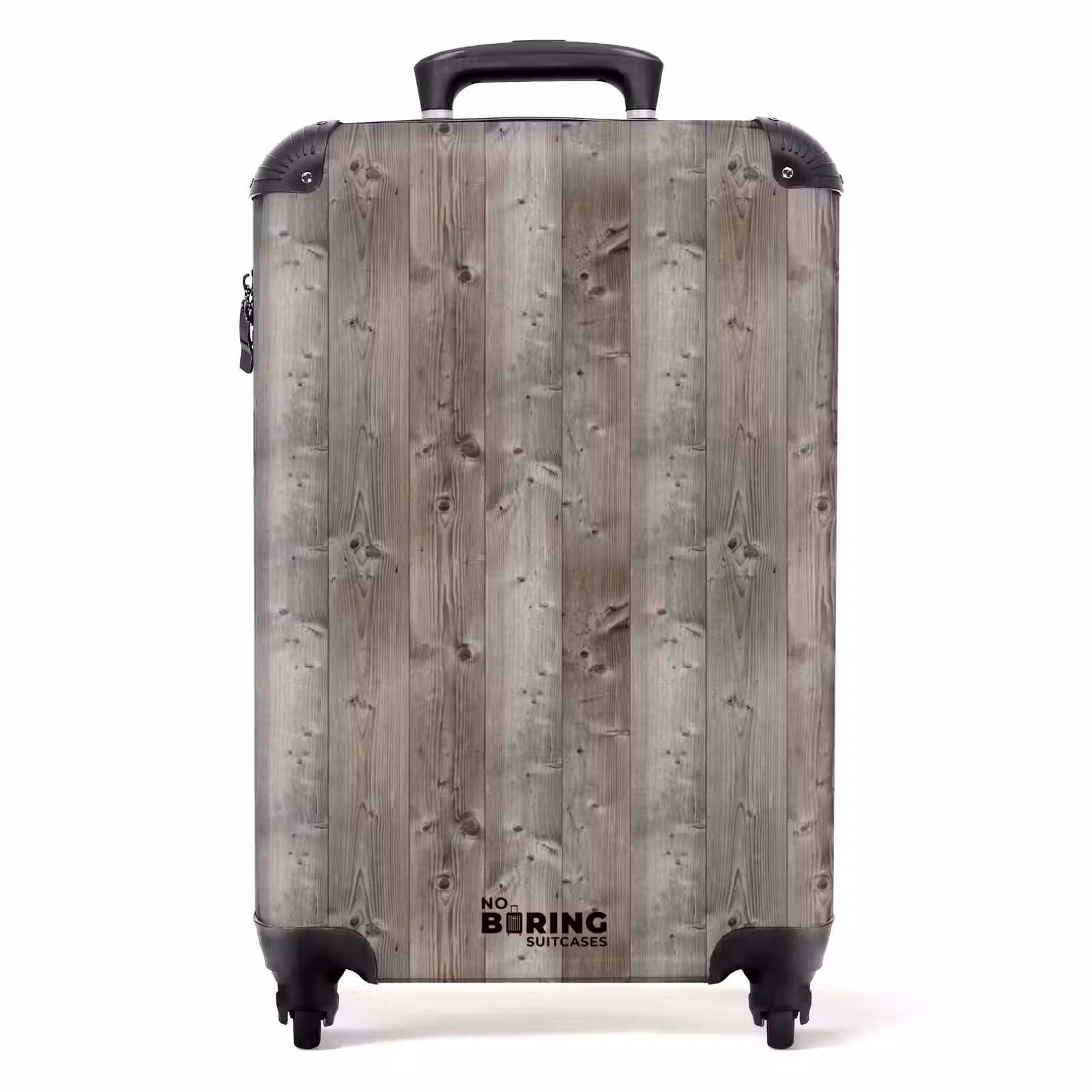 Suitcase - Graying wood with knots and vertical lines — 1