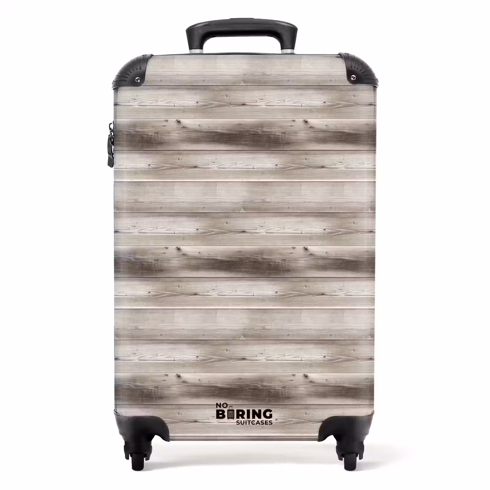 Suitcase - Light weathered wood with dark accents — 1