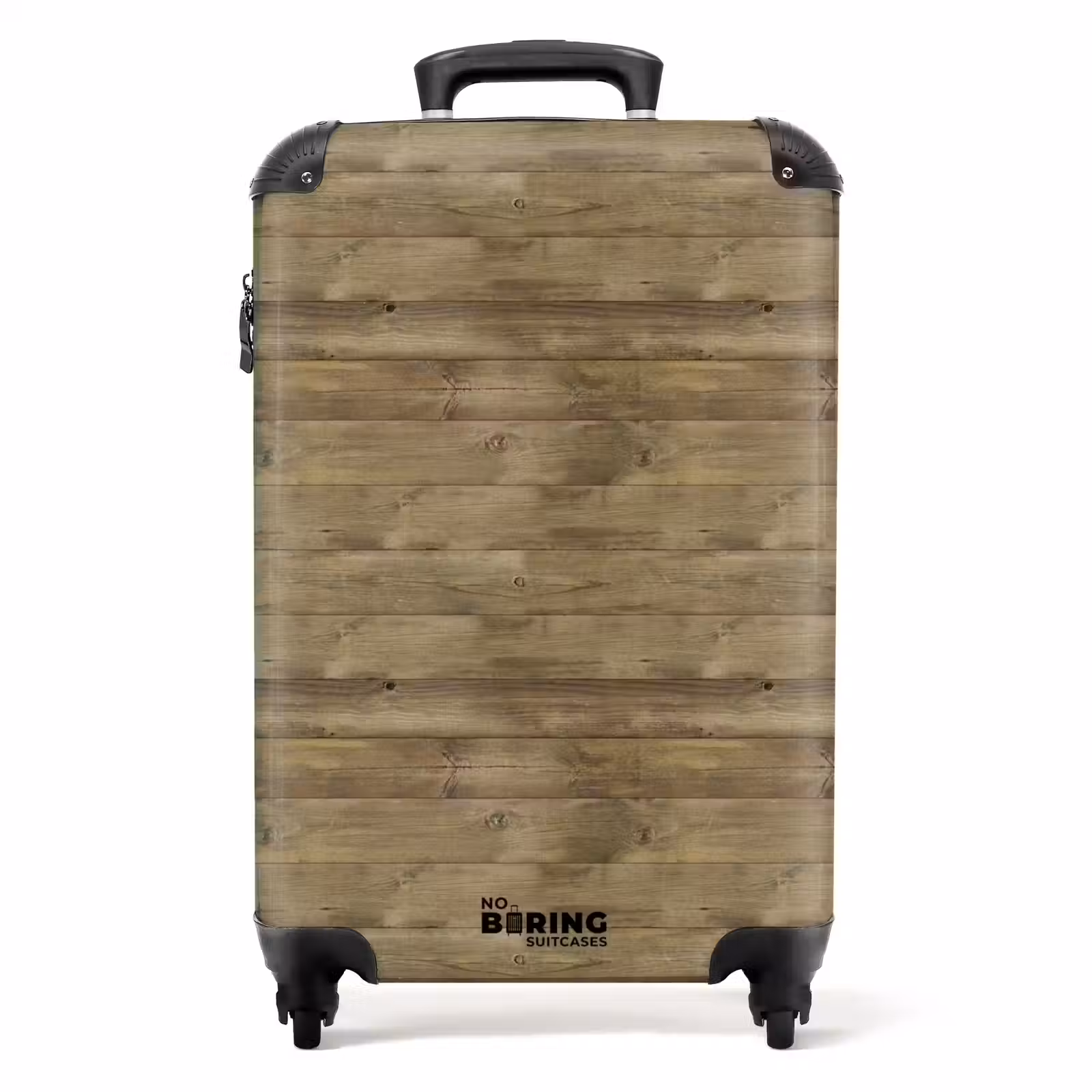 Suitcase - Olive green wood texture with natural imperfections — 1