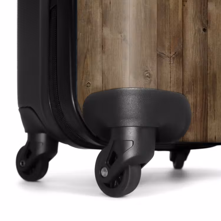 Suitcase - Brown vertical planks with weathered wood texture — 6
