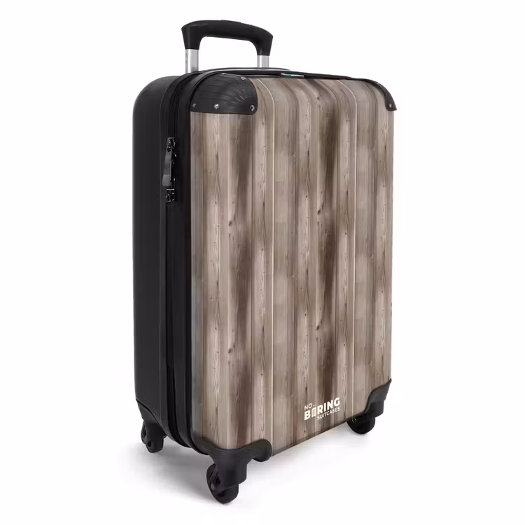 Suitcase - Graying vertical wood motif — 4