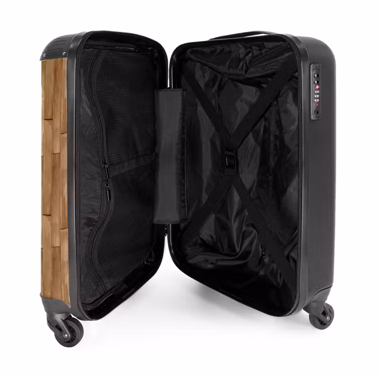 Suitcase - Light brown wood plank texture — 3
