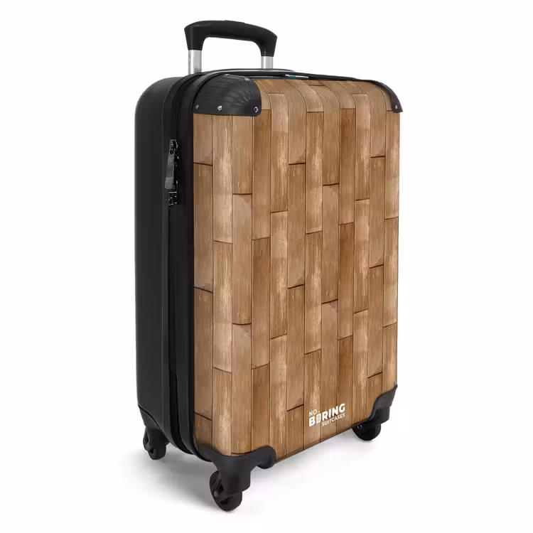 Suitcase - Light brown wood plank texture — 4