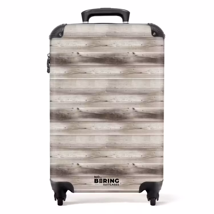 Suitcase - Light weathered wood with dark accents — 1