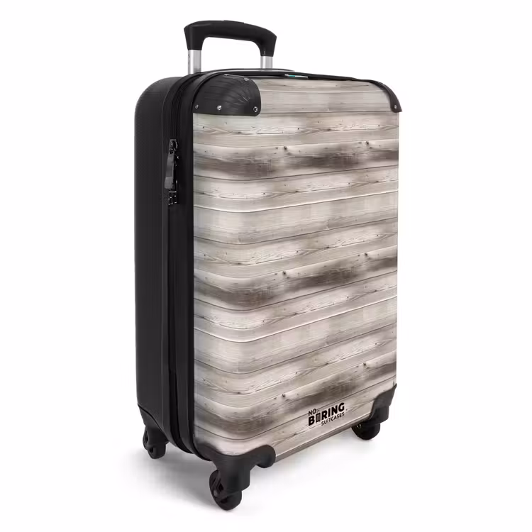 Suitcase - Light weathered wood with dark accents — 4