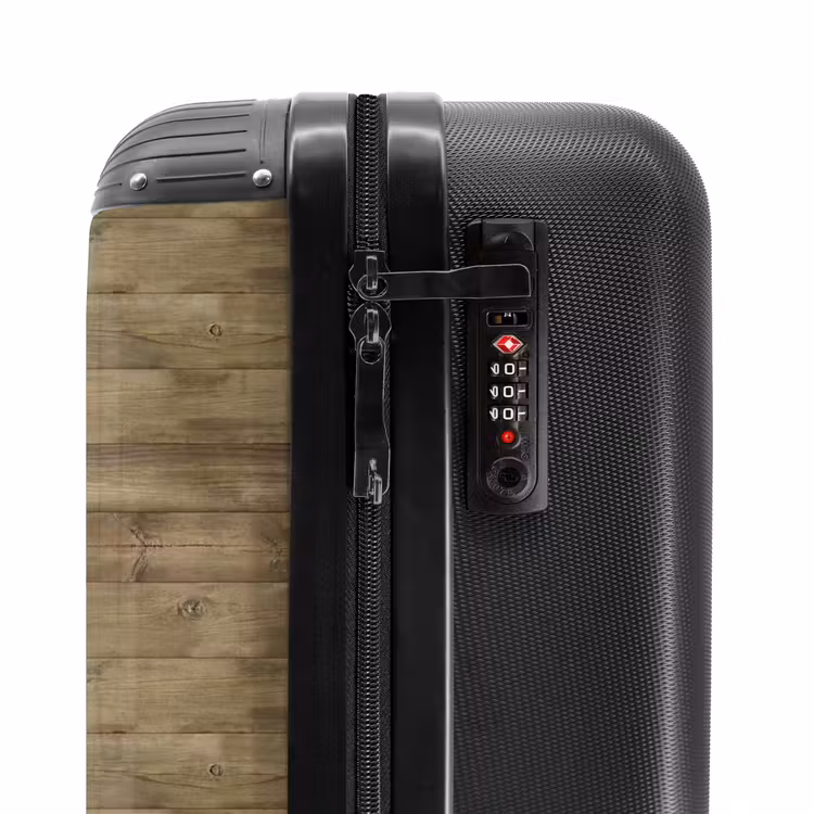 Suitcase - Olive green wood texture with natural imperfections — 5