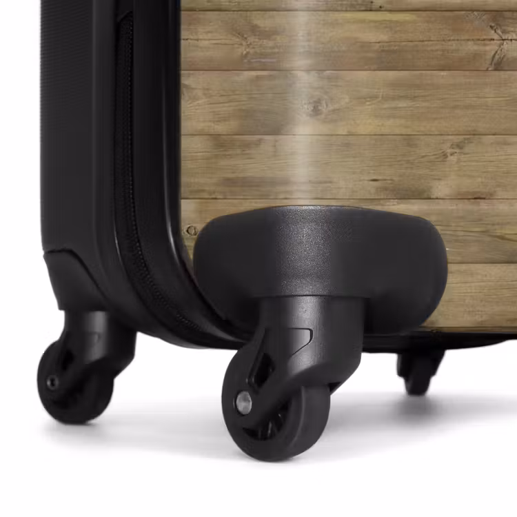Suitcase - Olive green wood texture with natural imperfections — 6