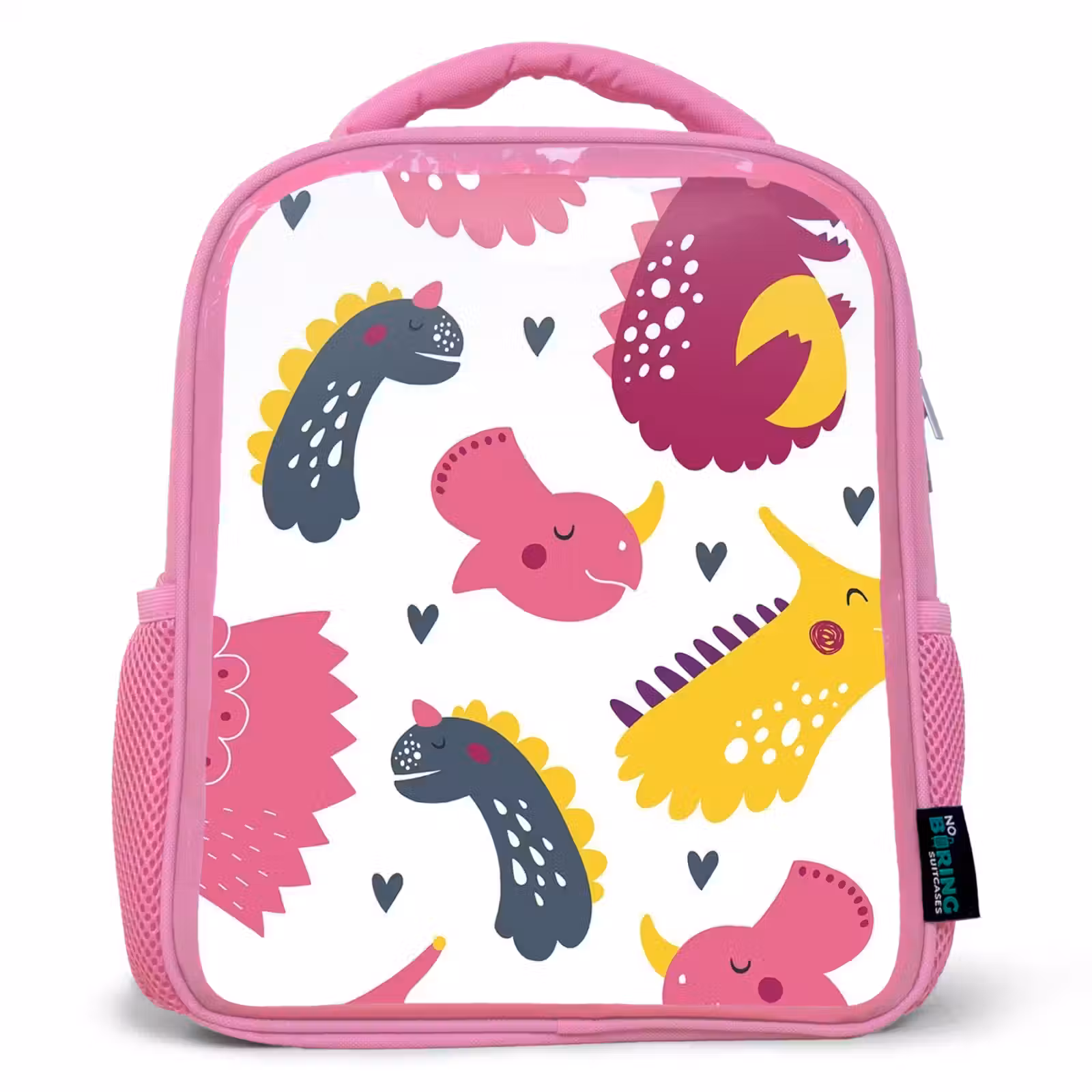 Kids backpack - Pink - Dino - Patterns - Child - Pink - Girls — 1