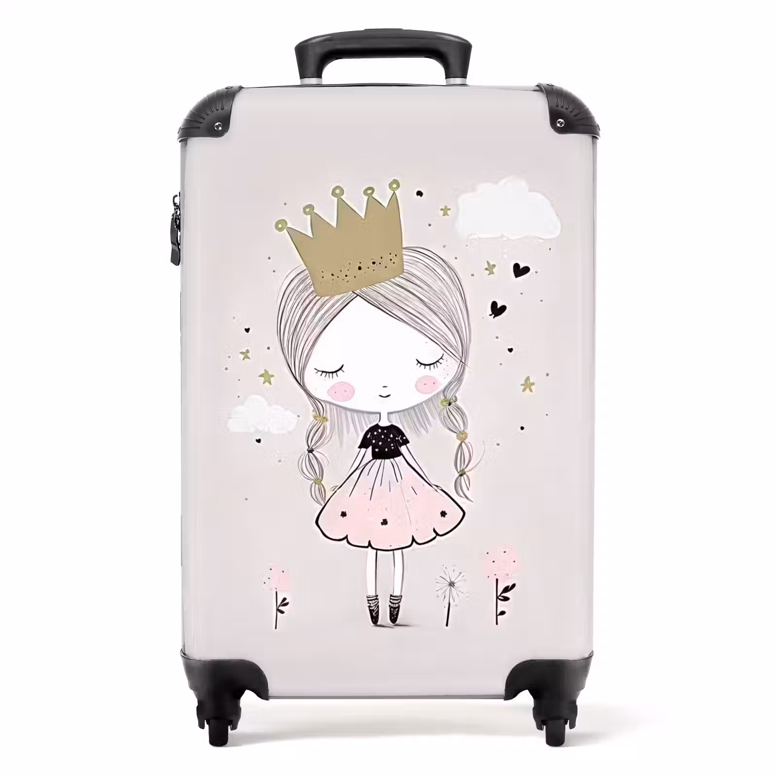 Suitcase - Dreamy princess with braided hair — 1