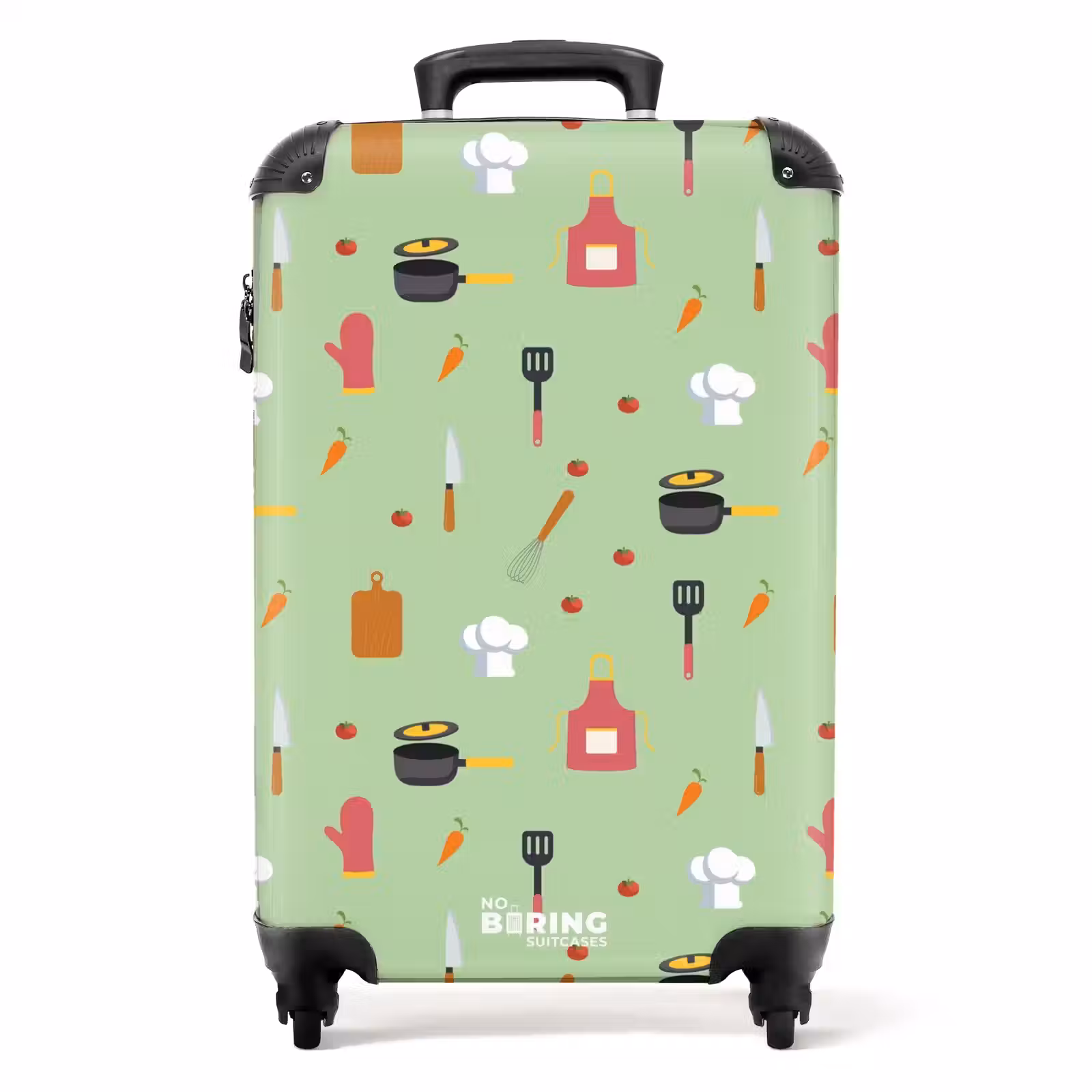 Suitcase - Kitchen accessories and ingredients on light green — 1