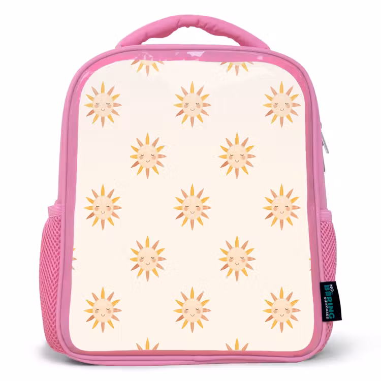 Kids backpack - Pink - Cheerful - Sun - Blush - Boho — 1