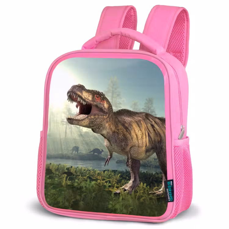 Kids backpack - Pink - Dino - Grass - Drawing - Kids - Boys — 4