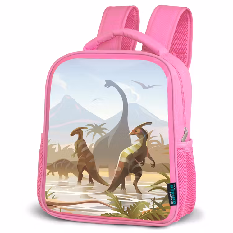 Kids backpack - Pink - Dinosaur - Landscape - Tropical - Kids - Boys — 4