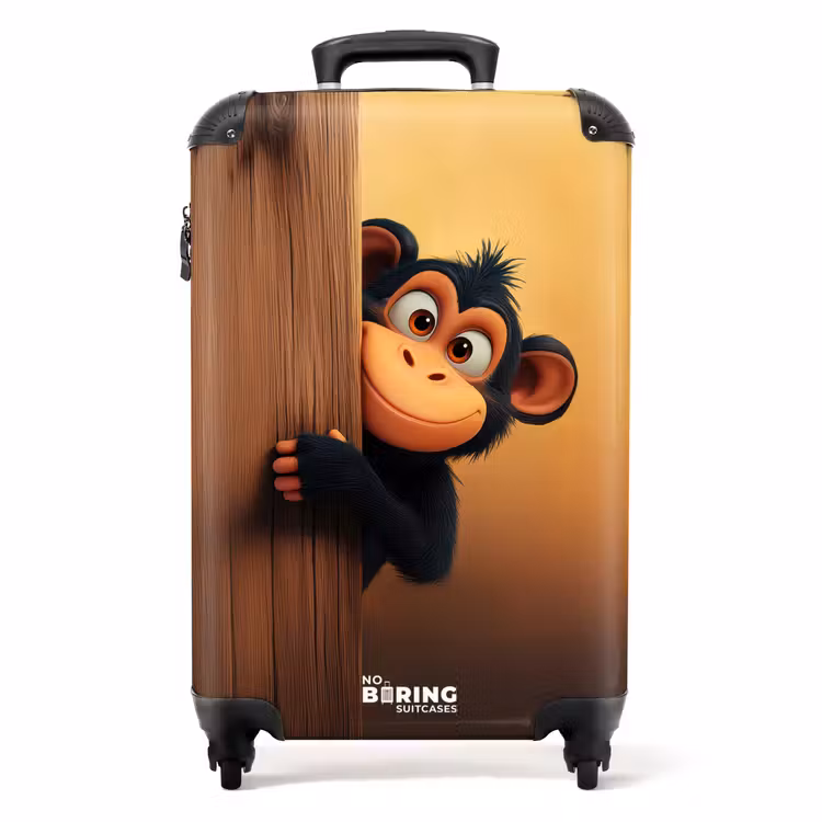Suitcase - A monkey behind wooden wall — 1
