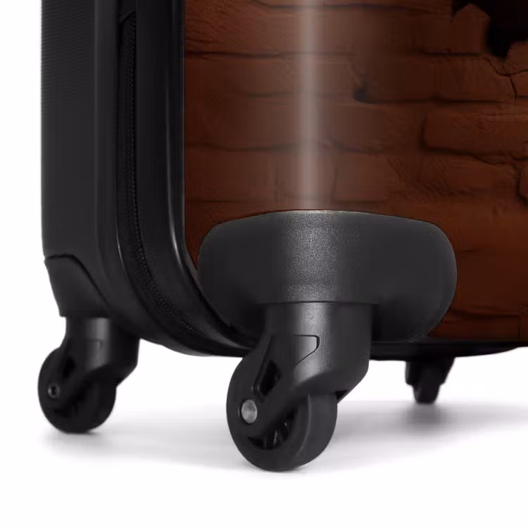 Suitcase - Big-eyed monkey looks through hole in brick wall — 7