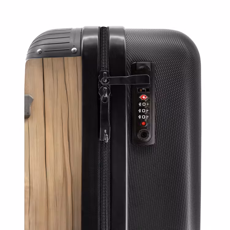 Suitcase - Brown bull pokes head through wooden door — 6