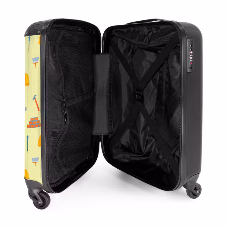 Suitcase - Construction tool pattern on light yellow background — 5