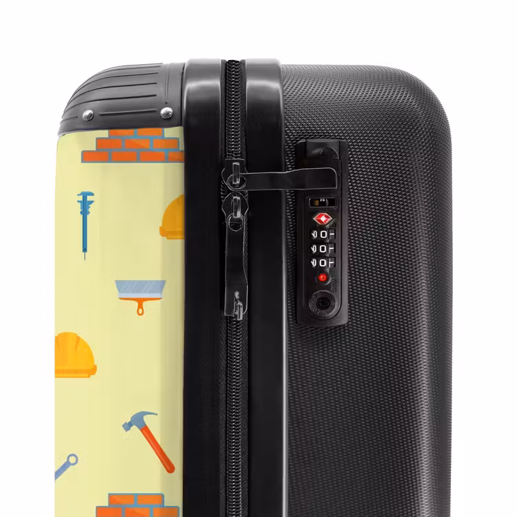 Suitcase - Construction tool pattern on light yellow background — 6