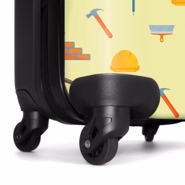 Suitcase - Construction tool pattern on light yellow background — 7