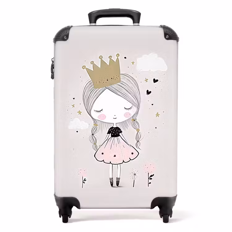 Suitcase - Dreamy princess with braided hair — 1