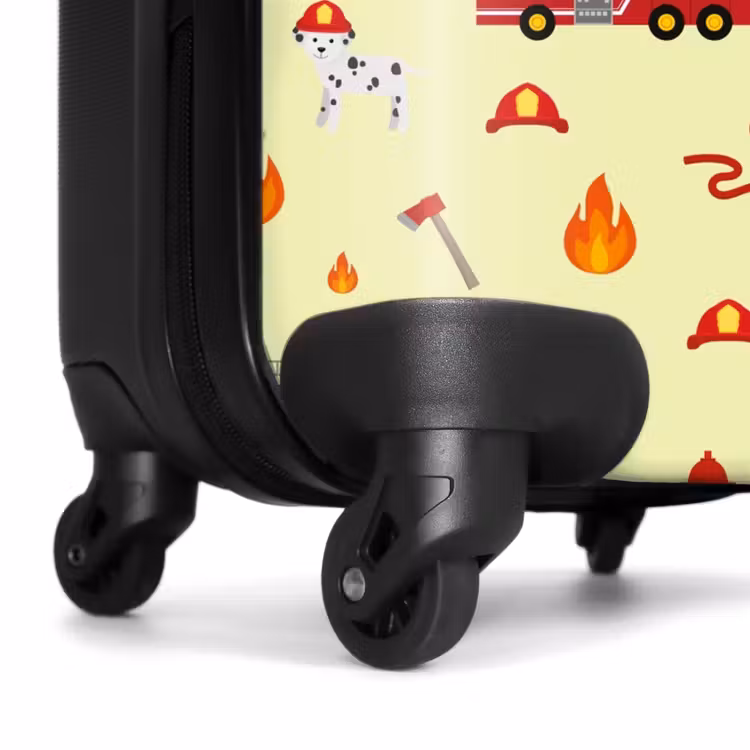 Suitcase - Fire department pattern with vehicles and flames — 7