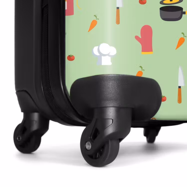 Suitcase - Kitchen accessories and ingredients on light green — 7