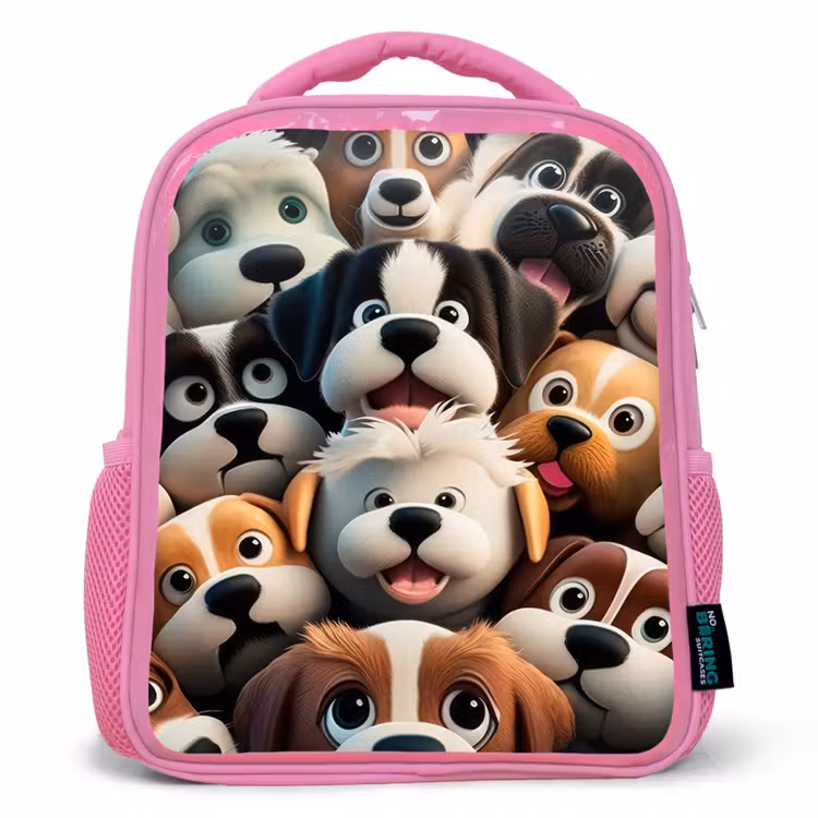 Kids backpack - Pink - Barking Bunnies — 1