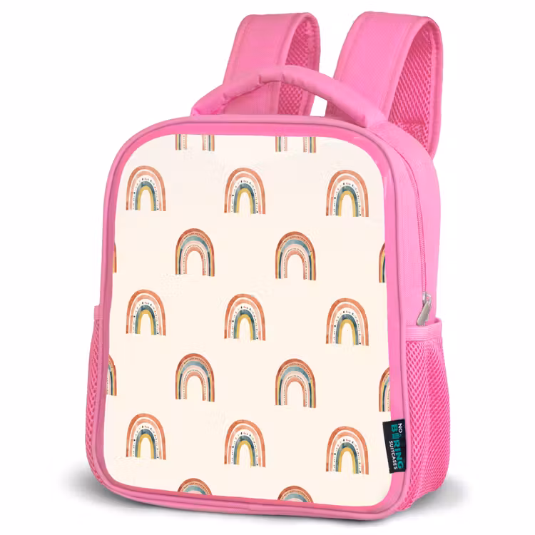 Kids backpack - Pink - Boho - Rainbow - Pattern — 4