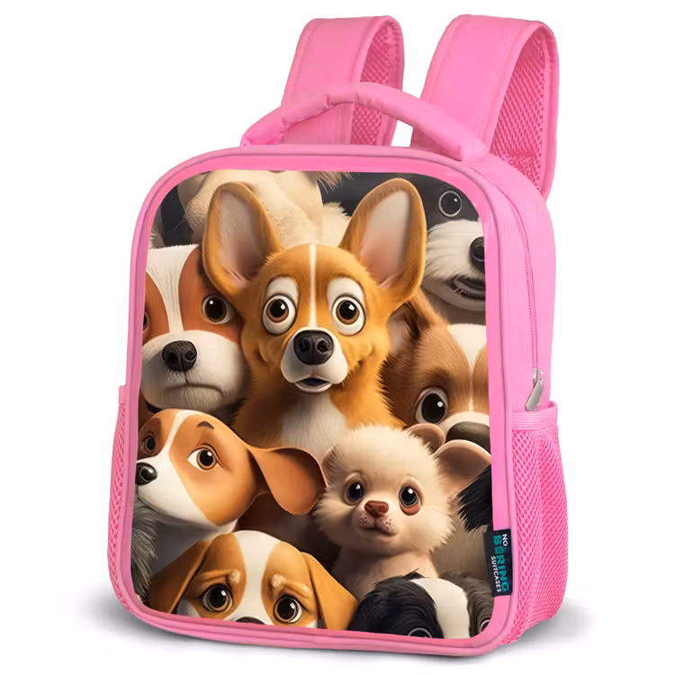 Kids backpack - Pink - Merry Dogs — 4