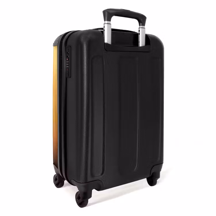 Suitcase - Big-eyed crocodile behind wooden wall — 4