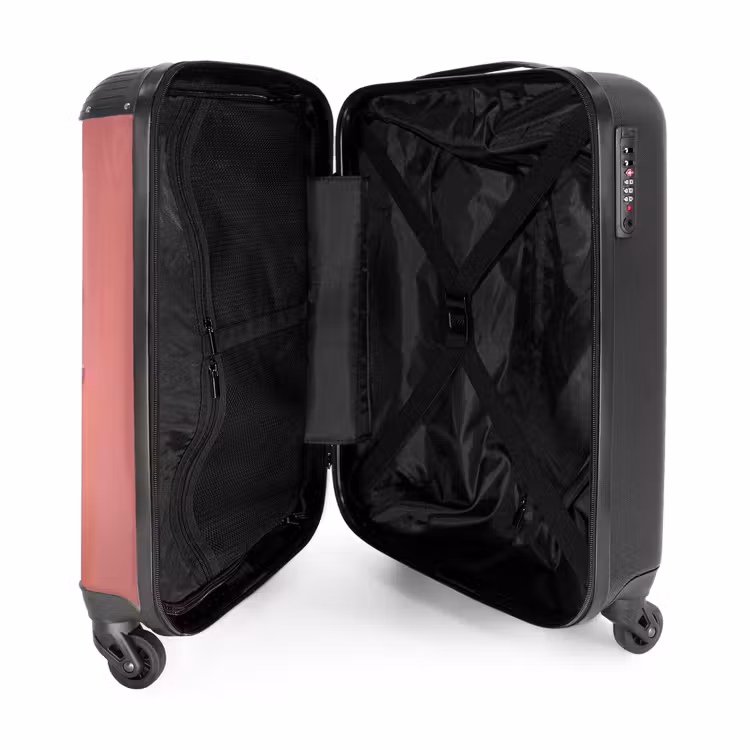 Suitcase - Elephant breaks through pink glass window — 5
